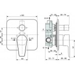 Смеситель для душа скрытого монтажа Ideal Standard Cerafine Model D Смеситель для душа скрытого монтажа Ideal Standard Cerafine Model D